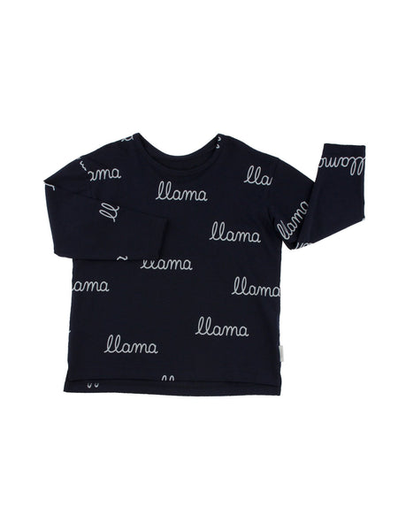 CAMISETA MANGA LARGA LLAMA WORDS