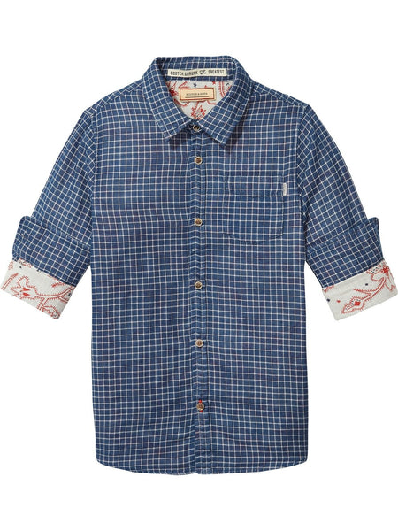 CAMISA  MANGA LARGA CON PRINT INTERIOR