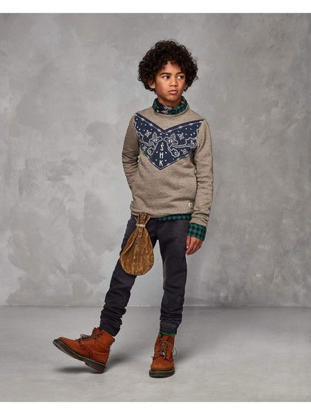 CAMISA  MANGA LARGA CUADROS DESLAVADA