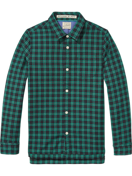 CAMISA  MANGA LARGA CUADROS DESLAVADA