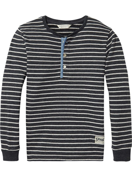 CAMISETA GRUESA MIL RAYAS CON BOTONCITOS