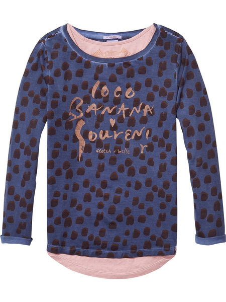 CAMISETA MANGA LARGA DOBLE DESLAVADA