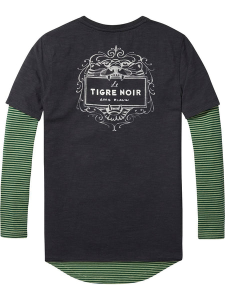 CAMISETA MANGA LARGA DOBLE RAYITAS