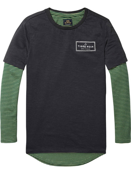 CAMISETA MANGA LARGA DOBLE RAYITAS