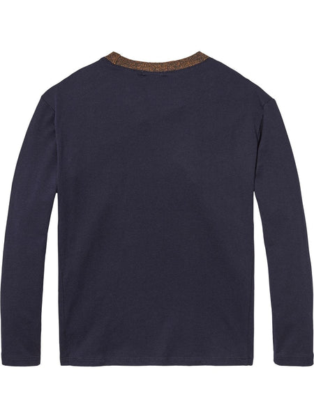 CAMISETA MANGA LARGA FRONTAL PRINT RAYAS