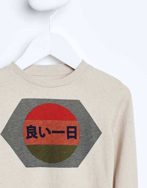 CAMISETA MANGA LARGA LOGO ORIENTAL