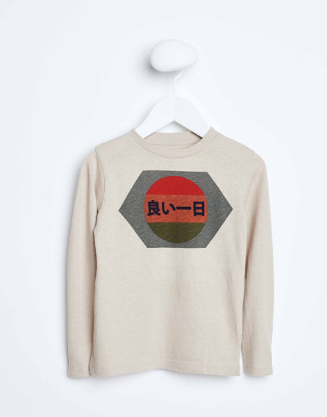 CAMISETA MANGA LARGA LOGO ORIENTAL