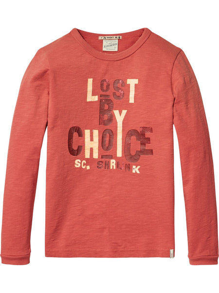 CAMISETA MANGA LARGA PRINT DESGASTADO