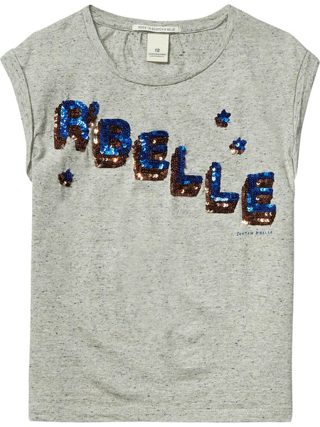 CAMISETA SIN MANGAS LOGO PAILLETES