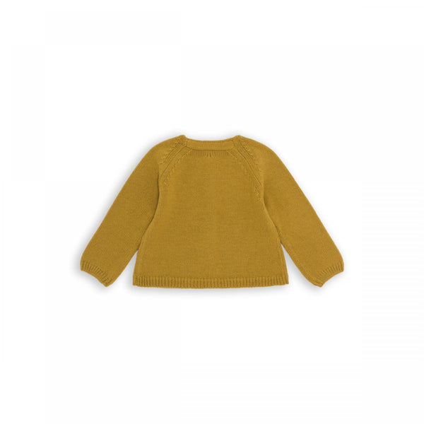 CARDIGAN ALPACA JAUNE WAX