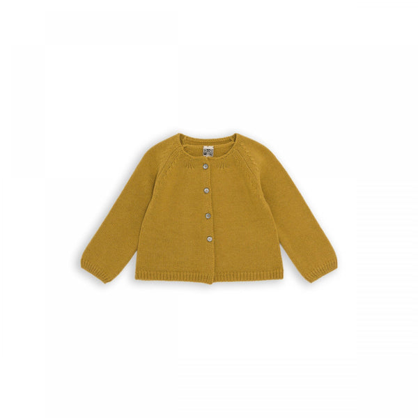 CARDIGAN ALPACA JAUNE WAX