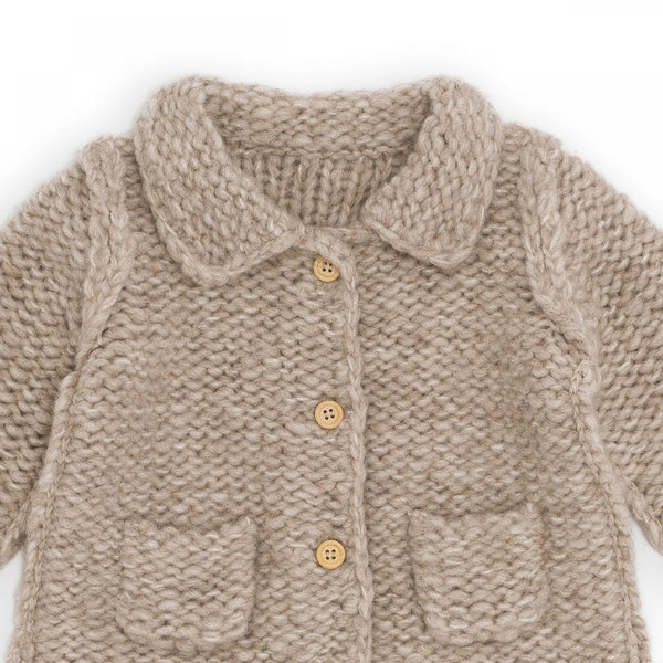 CHAQUETON PUNTO MOUSSE BEIGE