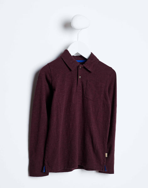 POLO MANGA LARGA RED BEAN