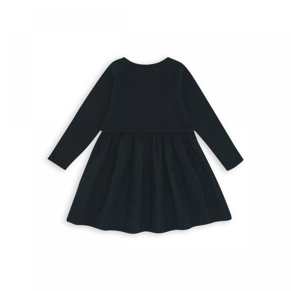 VESTIDO MANGA LARGA COMBI MATIERE