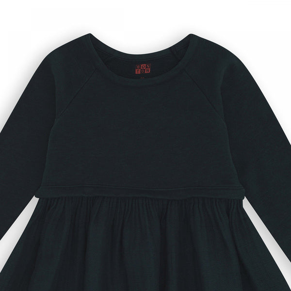 VESTIDO MANGA LARGA COMBI MATIERE