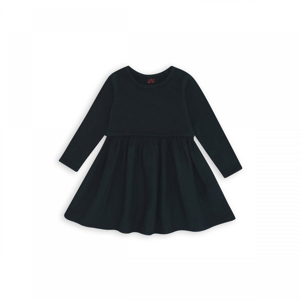 VESTIDO MANGA LARGA COMBI MATIERE