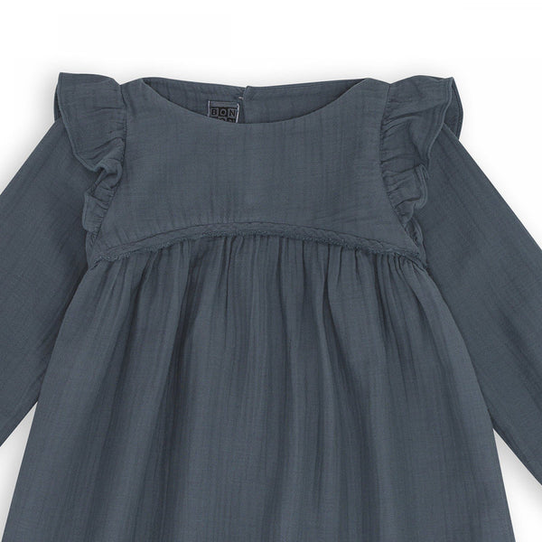 VESTIDO MANGA LARGA VOLANTITO