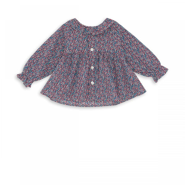 BLUSA LIBERTY FLOR ROJA Y AZUL